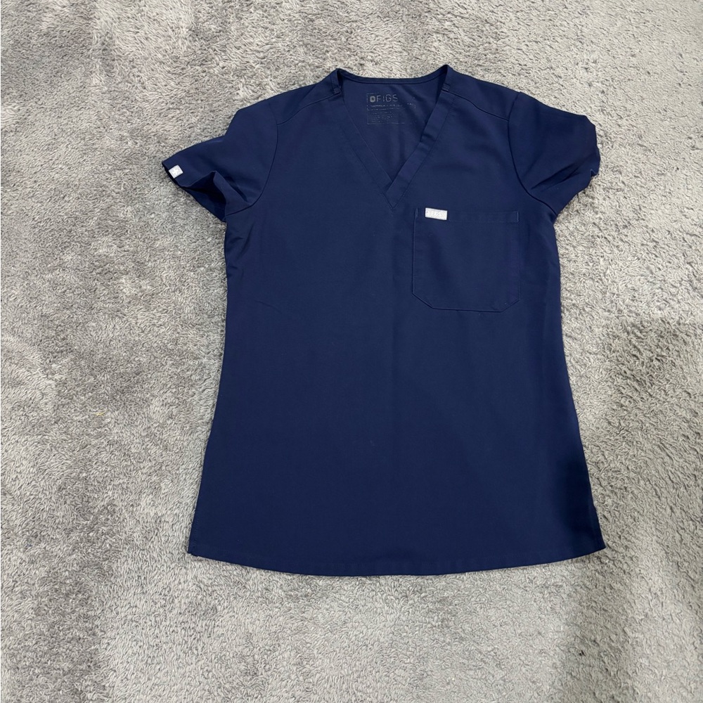 XXS FIGS Navy Blue Scrub Top